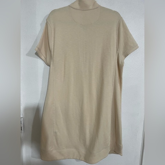 Quarter zip knit dress with pockets, legendary outfitters XL Woman, plus cream - Picture 6 of 7